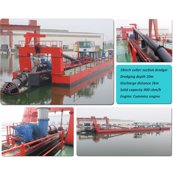 Customized 18 inch Sand Mining Dredgers with Spud Carriage and Sand Dredging from Sea or Port