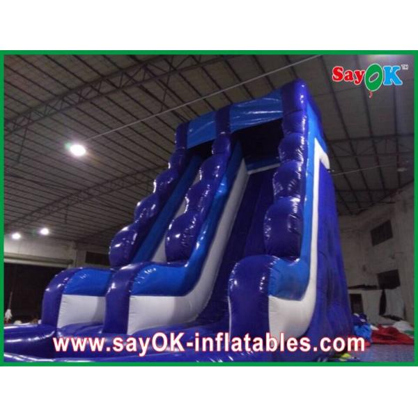 0.55mm PVC Inflatable Water Slide L6 X W3 X H5m Waterproof 3 Layers Inflatable Slide For Pool