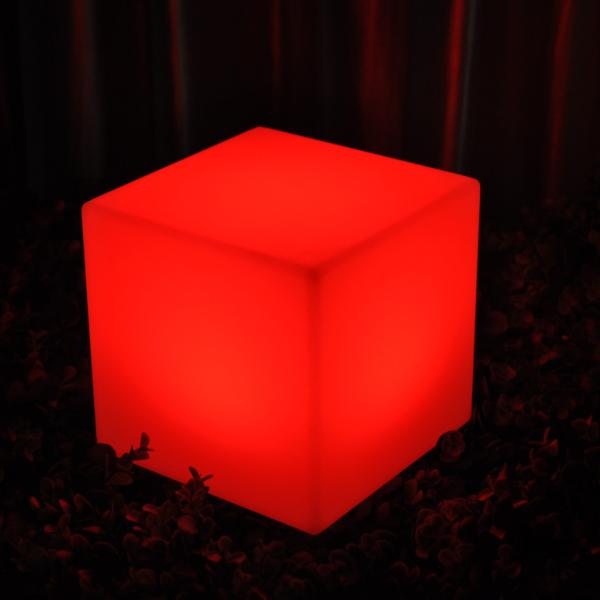 Remote Control Rgb Color Changing Battery Rechargeable Plastic Illuminated Cube Light
