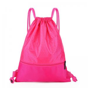 Quality Custom Reusable Tropical Pull String Bag Drawstring Polyester School Bag For Outdoor wholesale
