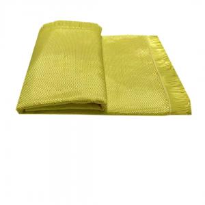 Quality Yellow Cut Resistant Kevlar Fabric , Anti Static Flameproof Para Aramid Cloth wholesale