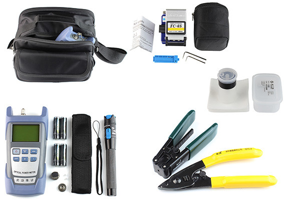 Waterproof FTTH Fiber Optic Tools Bag Shock Proof with Stripper Power Meter