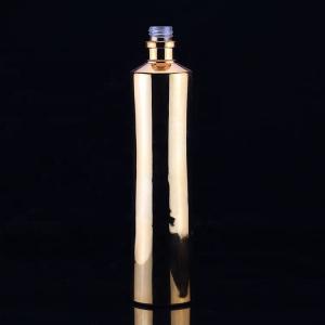 Quality 750ml Colorful Glass Liquor Bottle With Gold Collar Material and end Design for Vodka wholesale