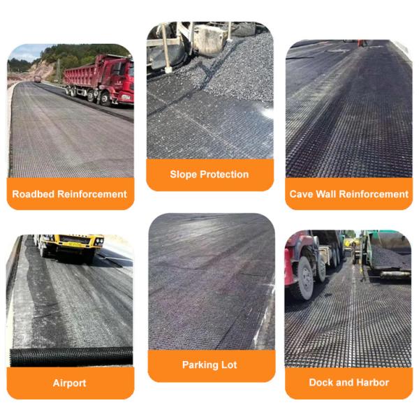 Alkali Resistance High Strength Basalt Fiber Geogrid For Civil Engineering Construction