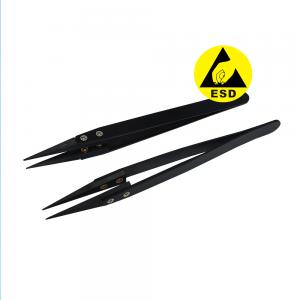 Quality ESD Antistatic High Temperature Resistant Interchangeable Head Ceramic Tweezers With Stainless Steel Handle wholesale