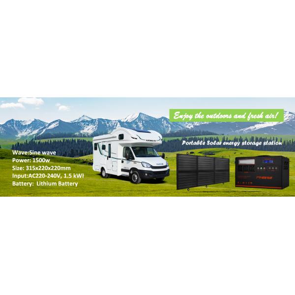 1.5kw Portable Battery Power Station With Solar Panel