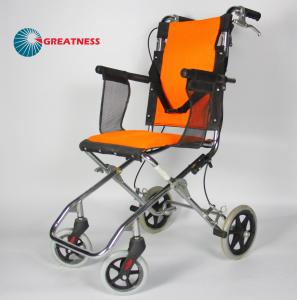 Quality Bright Color Compact Aluminium Folding Wheelchair Small Wheels Easy Carry wholesale