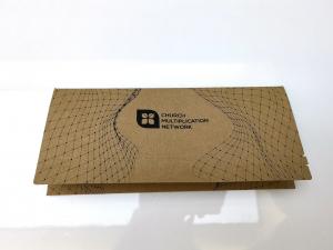 Quality Self Adhesive Packaging Accessories , Kraft Paper Envelope 1C Spot UV Pinting OEM wholesale