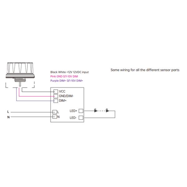 HD07VR-MHB-2 12VDC Highbay Dimmable Sensor With UL Certification