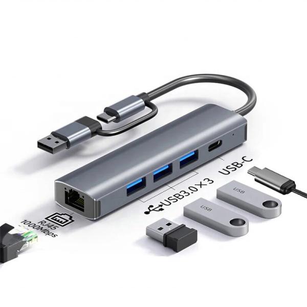 12-In-1 Multiport Adaptor USB C Hub Docking Station With USB 3.1 Interface And