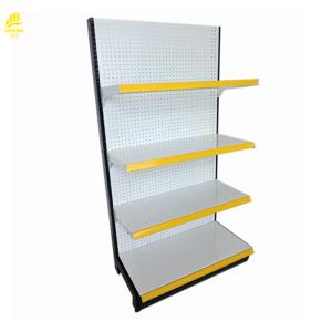Buy cheap 9010 White Color Supermarket Steel Racks Punched Buckle Back Panel from wholesalers