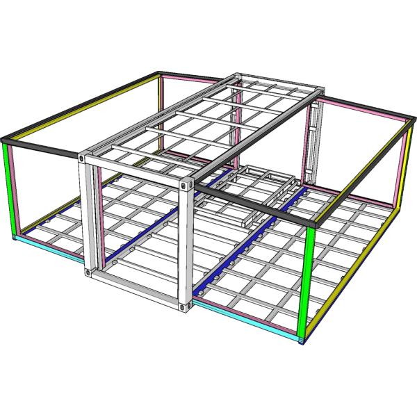 Graphene EPS Foldable 20ft Container Collapsible House Cabin Earthquake Resistant