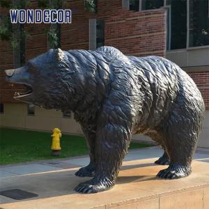 Quality Bronze bear statues of large metal animals used for outdoor garden decoration wholesale