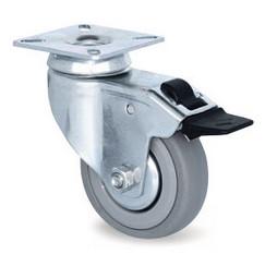 Quality Locking Wheels Small Caster Rubber Casters Furnture Castors 5 In wholesale