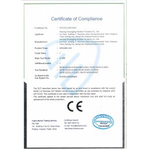 Haining city Chuangjing outdoor products Co., LTD Certifications