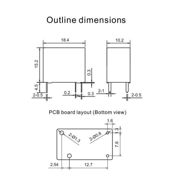 RJ-SS-112LM1 Mini SPST 10 Amp 12V DC PCB Relay 4KV Dielectric Withstand For Automotive Flasher