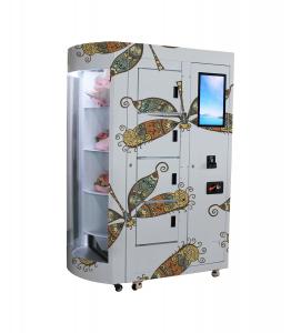 Quality Transparent Shelves Fresh Flower Vending Machine 18.5 Inch With Humidity Temperature Control wholesale
