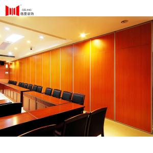 Buy cheap 65mm Red Wooden Partition Wall Acoustic Soundproof For Conference Room from wholesalers