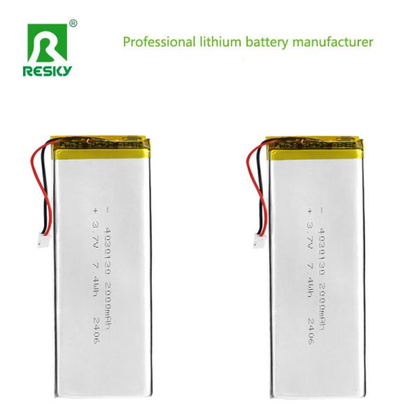 Rechargeable Lithium Polymer Battery Cell 4030130 3.7V 2000mAh 7.4wh Lipo Battery Cell