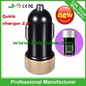 Quality New arrival double-sided car charger Quick 2.0 charger for smartphone wholesale