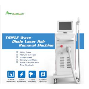 Buy cheap 755nm 808nm 1064nm soprano laser hair removal device machine/portable diode from wholesalers
