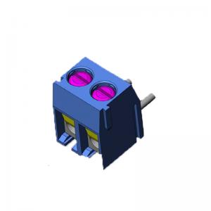 China H=8.4  3.81mm Euro 2P Right Angle Terminal Block  PBT Blue SN Plated ROHS on sale