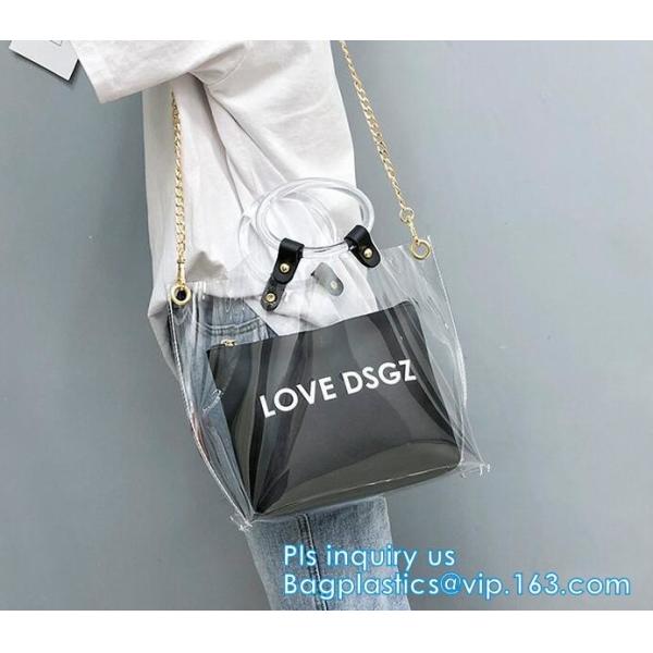 Purses PVC Vinyl Plastic Purse Bag Handbag Ladies, Summer pvc tote bag lady transparent PVC handbags, Shoulder Handbag H