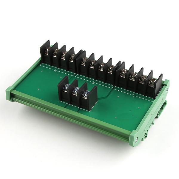 Cheap 1 In 4 Out Power Source Wiring Distribution Splitter Terminal Blocks Breakout Board 300V 25A for sale