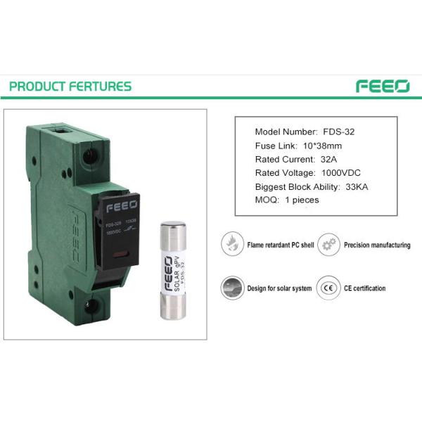 10x38mm 1000V Solar Panel Fuse Holder For Solar Connection
