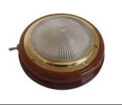 Quality Dome Light Stamped Brass Polished/Teak wholesale