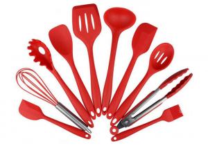 Eco Friendly 10 Piece Silicone Utensil Set / Heat Resistant Silicone Cooking Utensils