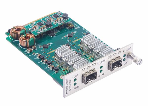 Cheap 8.5 to 11.7Gbps Multi-rate Fiber Converter Card SFP+ to SFP+ Transponder with Loopback and 3R for sale