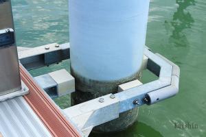 Quality Floating Dock Pile Guide For Pile Rubber Roller Pile Cap Floating Pontoon Pile Holder Guide wholesale