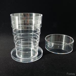 Quality Clear Plastic Pocket Pint Beer Glass 16OZ 480ml Big Size Foldable Not Metal wholesale