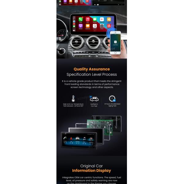 For Mercedez Benz C-Class W205 2015 to 2018 1920*720 Android 13.0 Car Radio GPS Multimedia Navigation No DVD Player