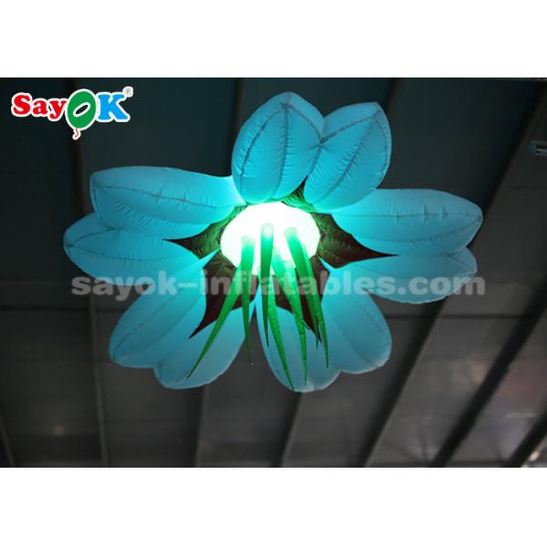 Colorful 1.5m Inflatable Lighting Decoration / Blow Up Hanging LED Flower