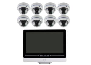 Full HD PoE IP Camera Kit  / Dual Stream 8 Camera Poe Dome Camera System