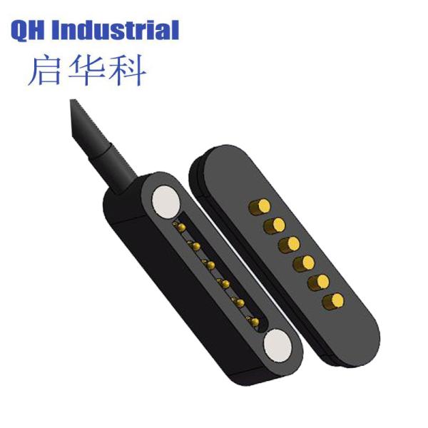 6Pin Norway Intercom Connector Magnetic Usb Connector Spring Loaded spring loaded pin Connector