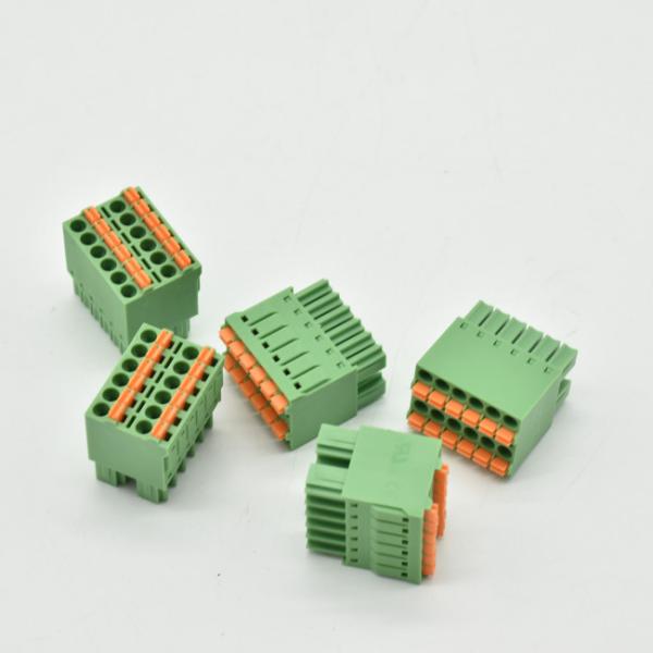 Cheap Screwless 3.5mm pitch pluggable spring clamp terminal block HEADER for sale