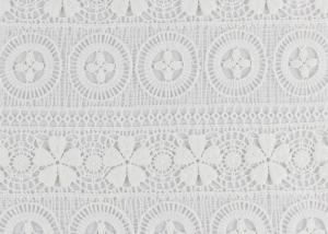 Quality Polyester Water Soluble Lace Fabric With Linear Lace Designs For Ladies Party Dress wholesale