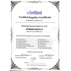 Xianyang Chaoyue Clutch Co., Ltd Certifications