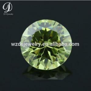 Quality AAAAA apple green cz small genuine synthetic loose diamond wholesale