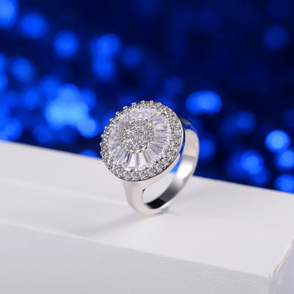 Sexy Lady White AAA CZ 925 Stamp Ring Full Size Women Sterling Silver Jewelry Rings Free Shipping Wholesale