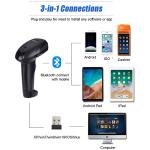 Wireless 2D Qr Code Scanner Portable Reader Bluetooth For Tablet IPad IOS PC POS