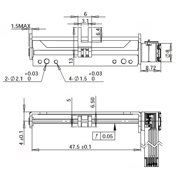 2 Phase Mini Linear Motor 8mm Micro Slider Screw Stepper Motor Camera Lens
