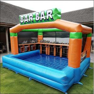China Large Superior Design Inflatable Swimming Pool Bar Floating Water Pool Inflatable Swim Up Pool Bar on sale