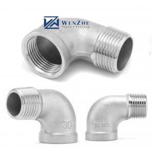 Quality Stainless Steel 304 316 90 Degree Threaded Elbow Pipe Fittings for Plumbing Supplies wholesale