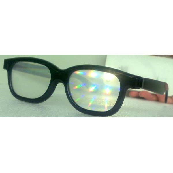 Promotional Black Frame Plastic Diffraction Glasses For Watching Fireworks