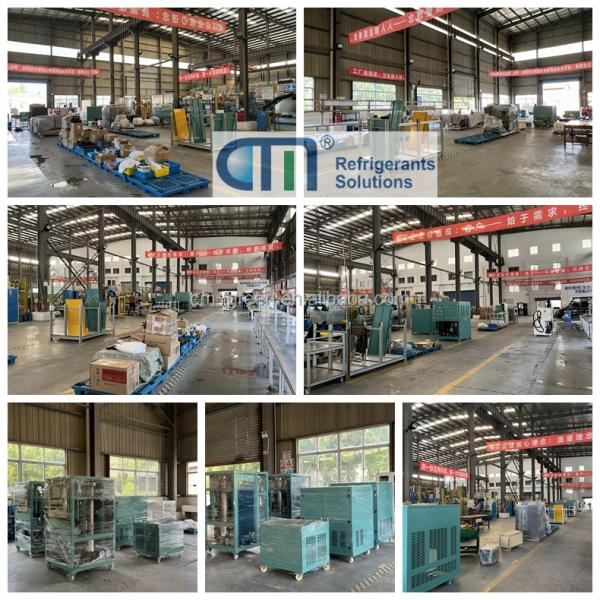 Car Aircon Refrigerant Recovery Ac Recharge Machine R134a R22 Recovery Pump Fully Automatic Refrigerant Charging Machine