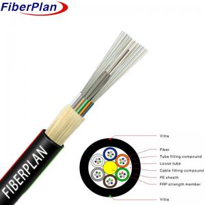 China Kevlar Yarn Reinforcing Aerial 4 24 Core Fiber Optic Cable on sale